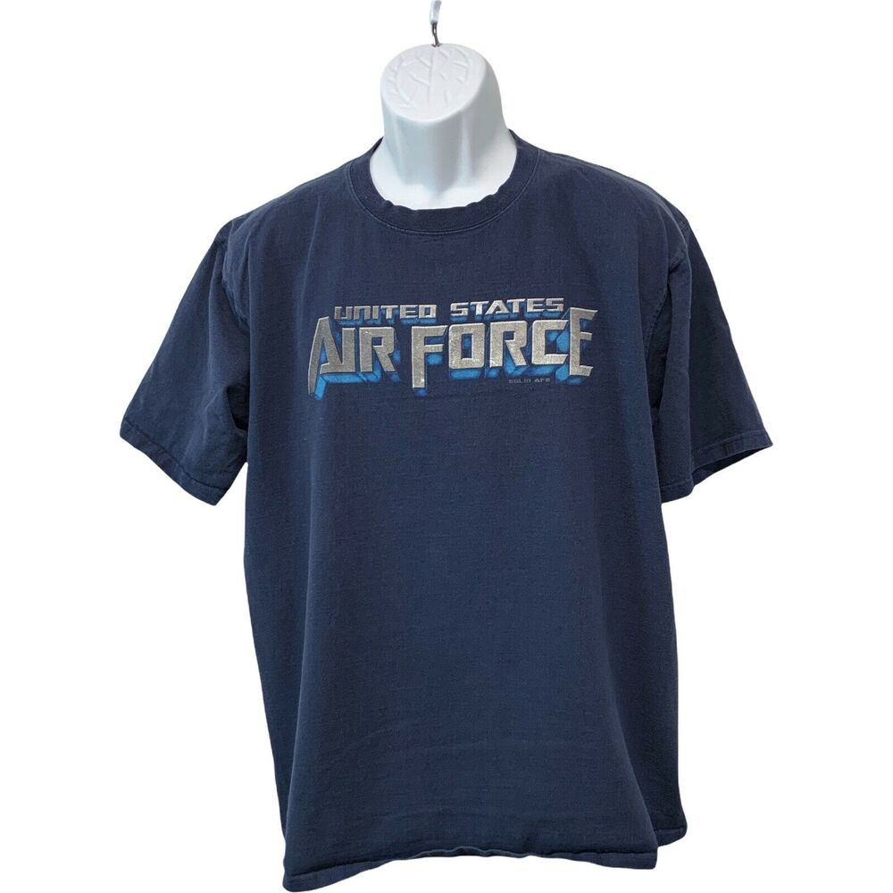 Soffe US Air Force Mens T Shirt Graphic Tee Navy White Short Sleeve Size Large